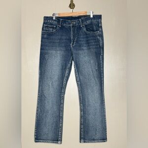 T.K. Axel Slim Bootcut Jeans Mens‎ 36x30 Dark Wash Cotton Denim